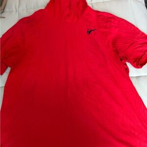 Nike Crimson Hoodie with Black Logo